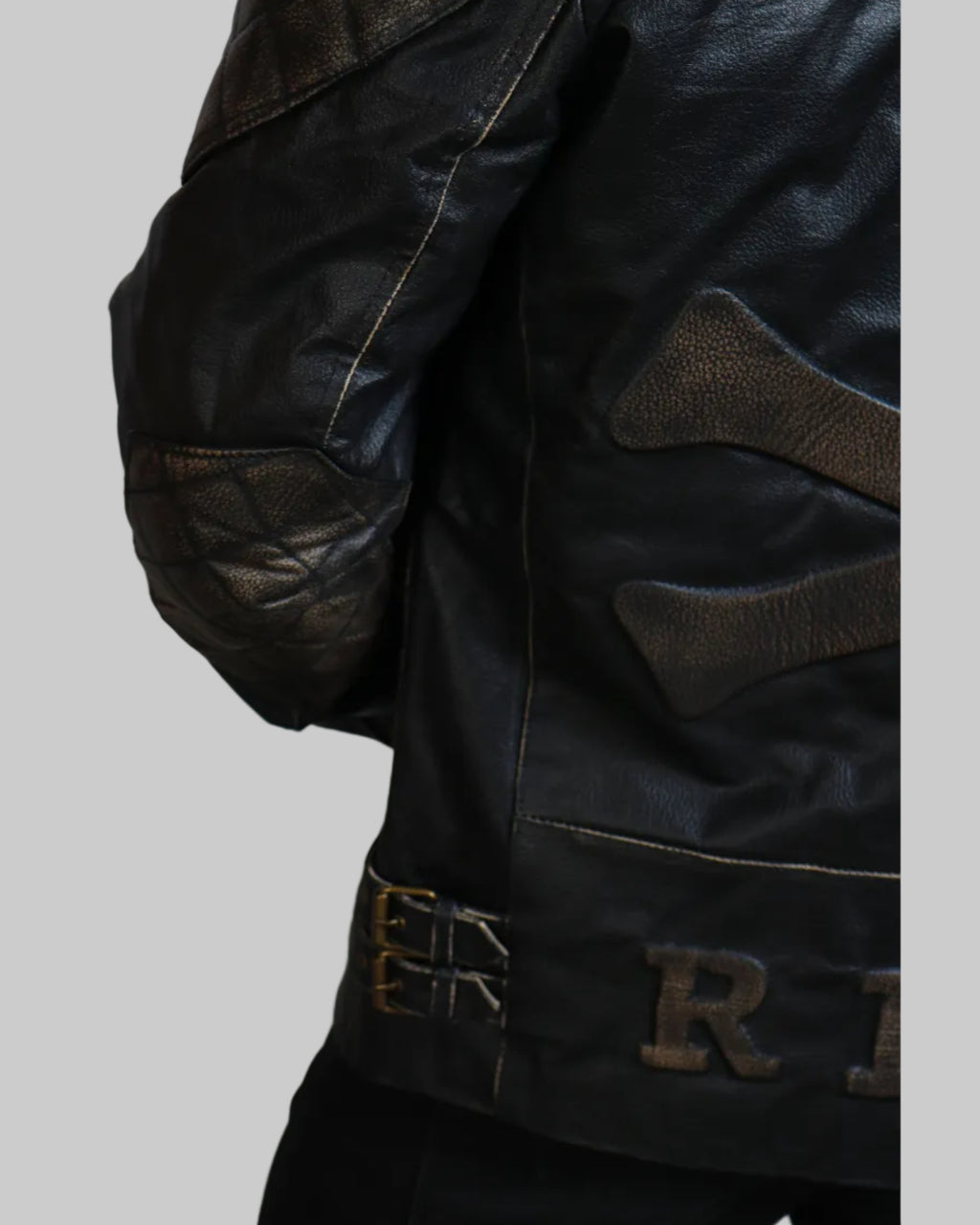 Skull and Bones Black Motorcycle Jacket