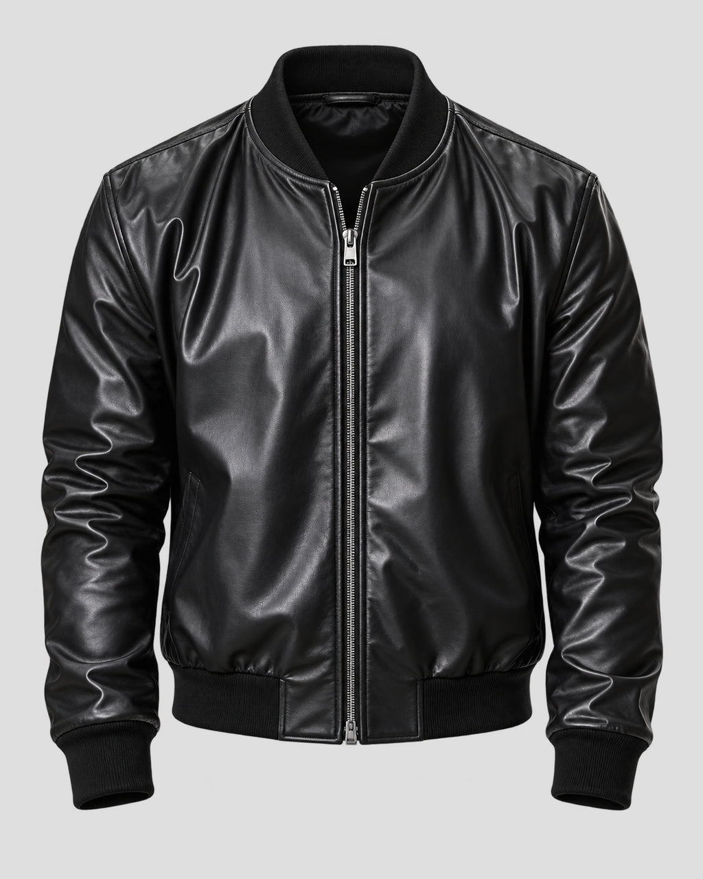 Aaron Pierre Lanterns Black Bomber Leather Jacket
