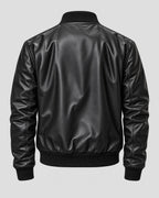 Aaron Pierre Lanterns Black Bomber Leather Jacket