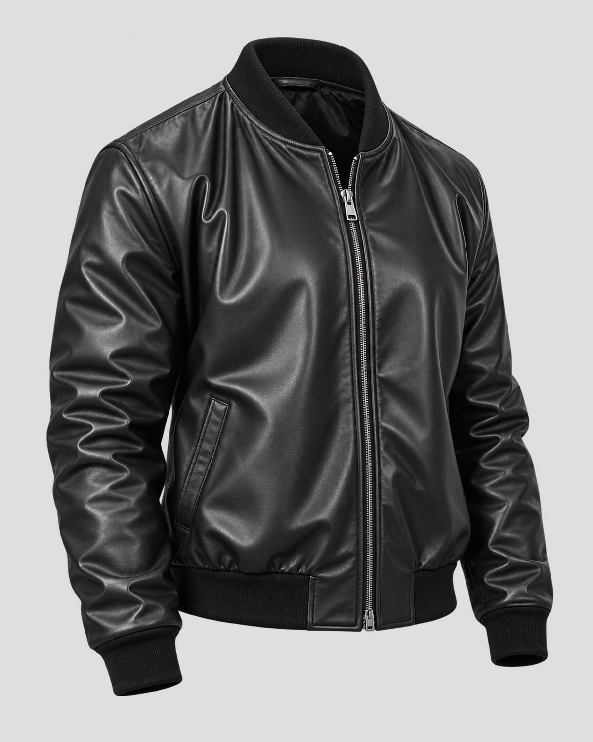 Aaron Pierre Lanterns Black Bomber Leather Jacket