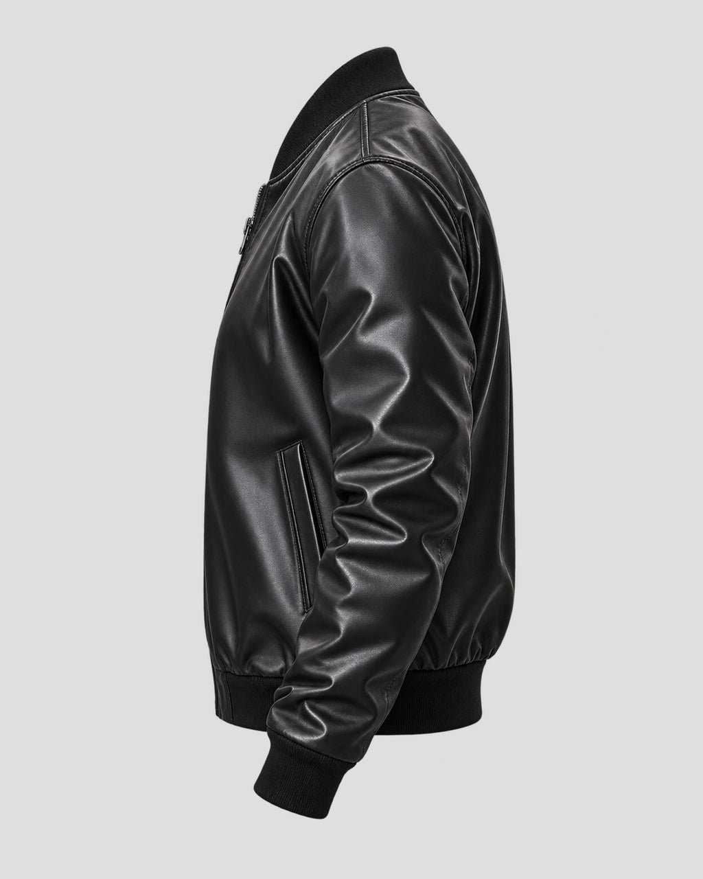 Aaron Pierre Lanterns Black Bomber Leather Jacket