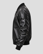 Aaron Pierre Lanterns Black Bomber Leather Jacket