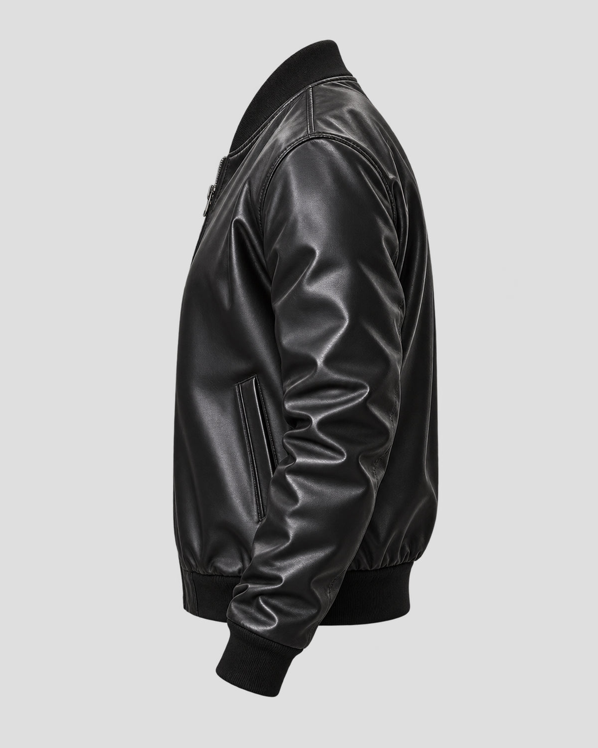 Aaron Pierre Lanterns Black Bomber Leather Jacket