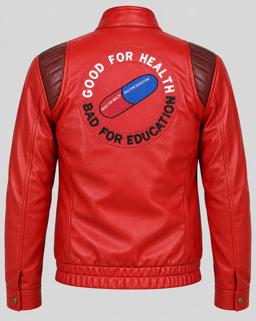Akira Kaneda Red Motorcycle Leather Jacket