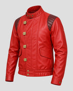 Akira Kaneda Red Motorcycle Leather Jacket