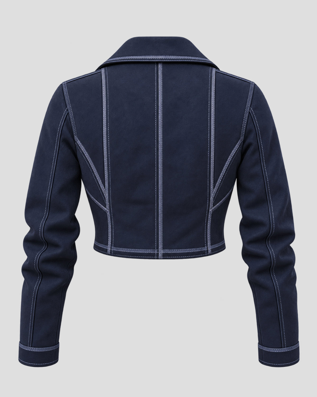 Alexis Purcell Halloween Blue Cotton Cropped Jacket