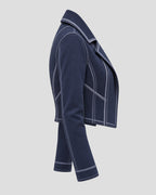 Alexis Purcell Halloween Blue Cotton Cropped Jacket