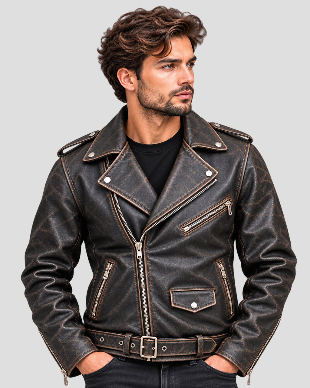 Atom Cats Fallout 4 Brown Leather Jacket