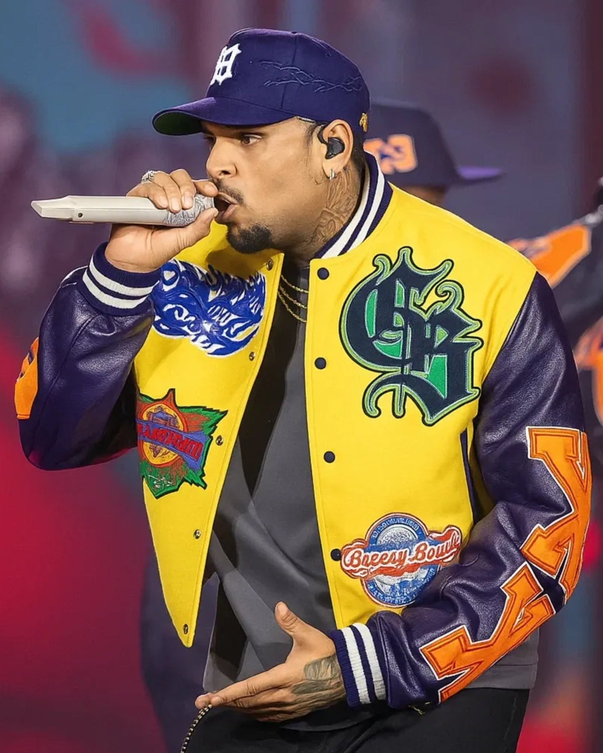 Chris Brown Breezy Bowl XX Tour Yellow Bomber Jacket