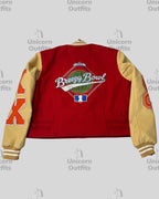 Chris Brown Breezy Bowl XX Tour Red Bomber Jacket
