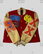 Chris Brown Breezy Bowl XX Tour Red Bomber Jacket