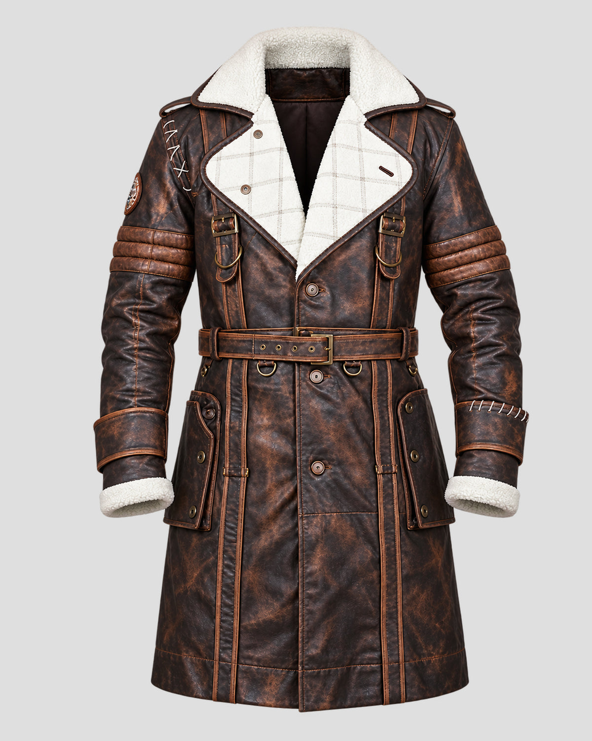 Fallout 4 Elder Maxson Brown Leather Coat