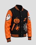 Halloween Black and Orange Varsity Jacket