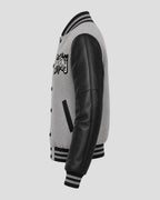 Halloween Gray and Black Spooky Varsity Jacket