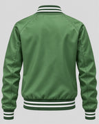 Halloween Lynda van der Klok Green Satin Bomber Jacket