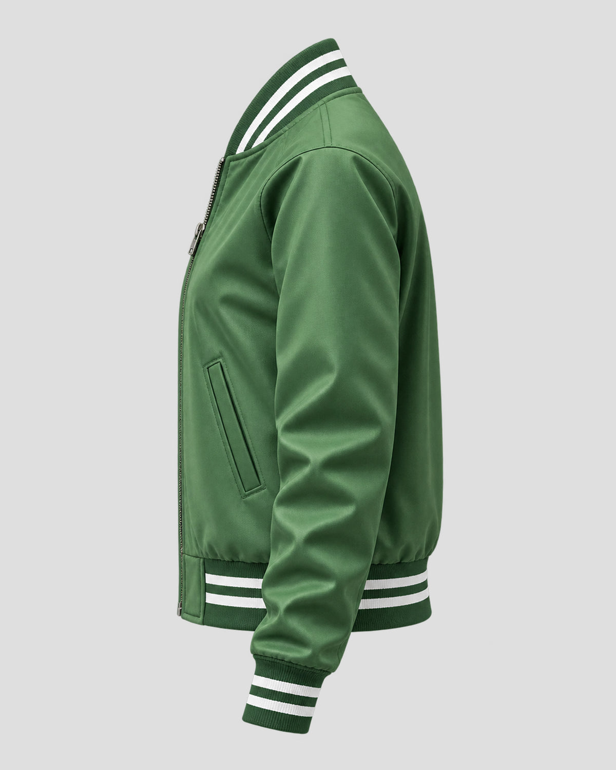 Halloween Lynda van der Klok Green Satin Bomber Jacket
