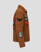 Halloween Vintage Brown Suede Leather Jacket