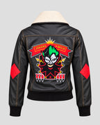 Harley Quinn Black Costume Leather Jacket