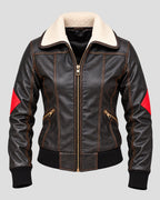 Harley Quinn Black Costume Leather Jacket
