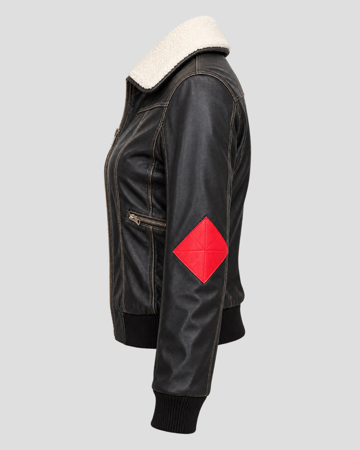 Harley Quinn Black Costume Leather Jacket