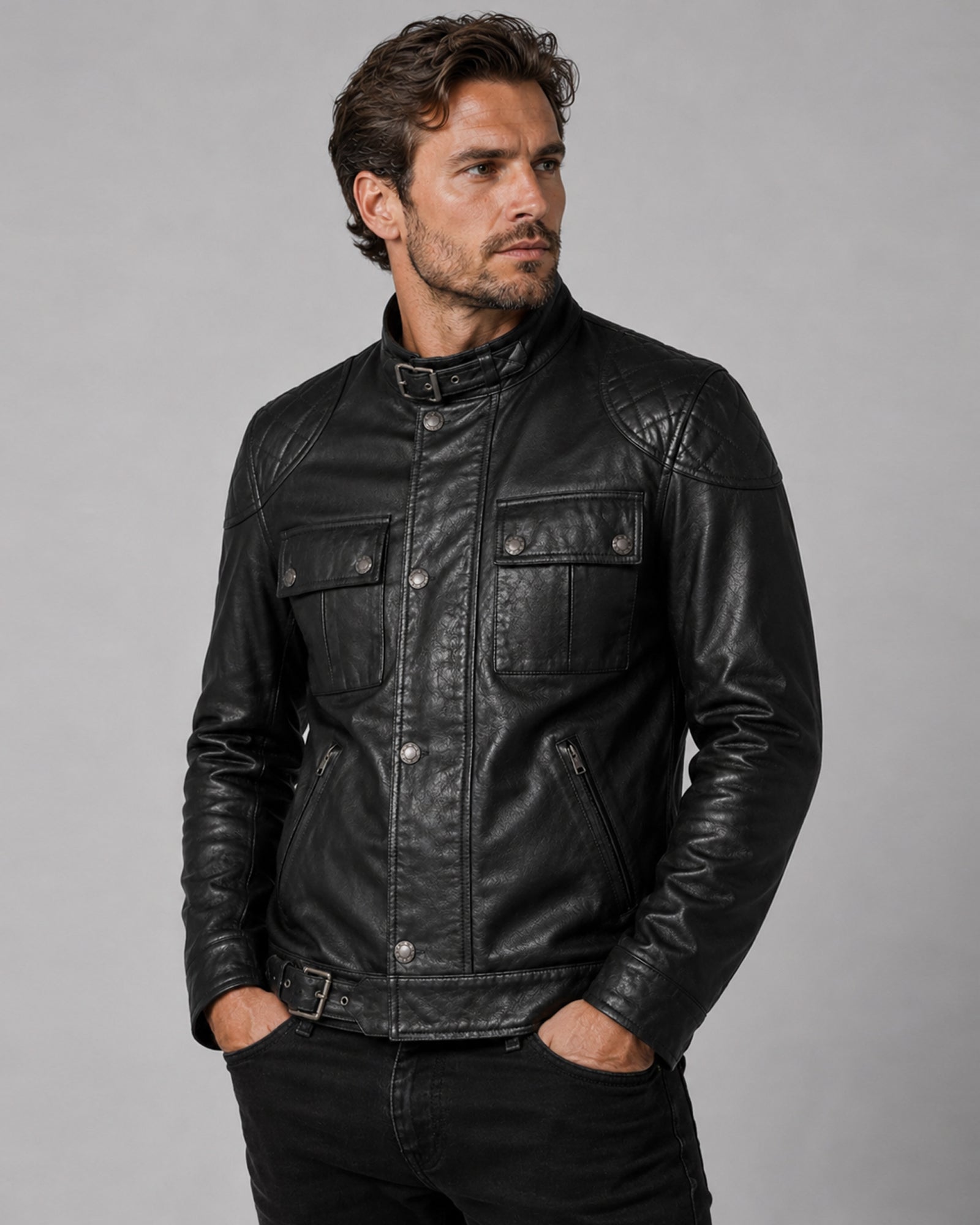 In The Grey Henry Cavill Leather Jacket