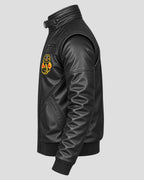 Johnny Lawrence Cobra Kai Black Leather Bomber Jacket