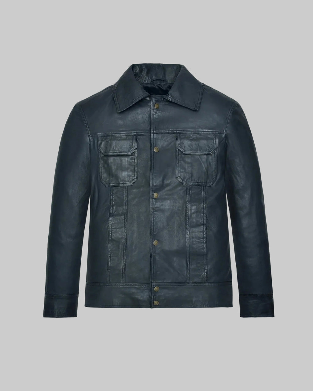 Lucas Bravo Emily In Paris Blue Leather Jacket