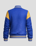 Lynda van der Klok Halloween Blue Varsity Bomber Jacket