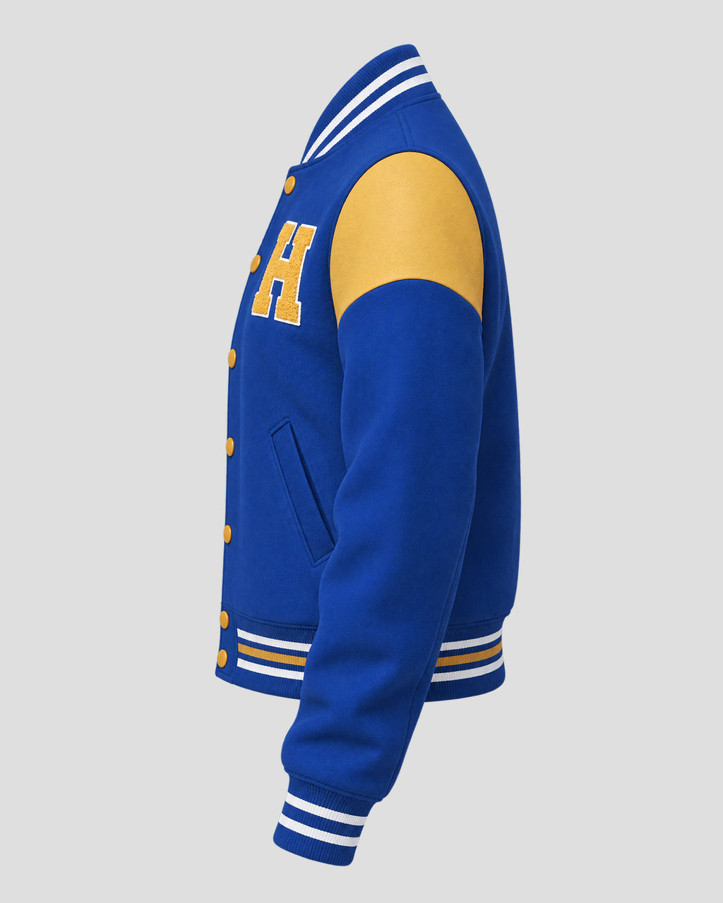 Lynda van der Klok Halloween Blue Varsity Bomber Jacket