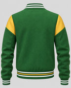 Lynda van der Klok Halloween Green Varsity Bomber Jacket