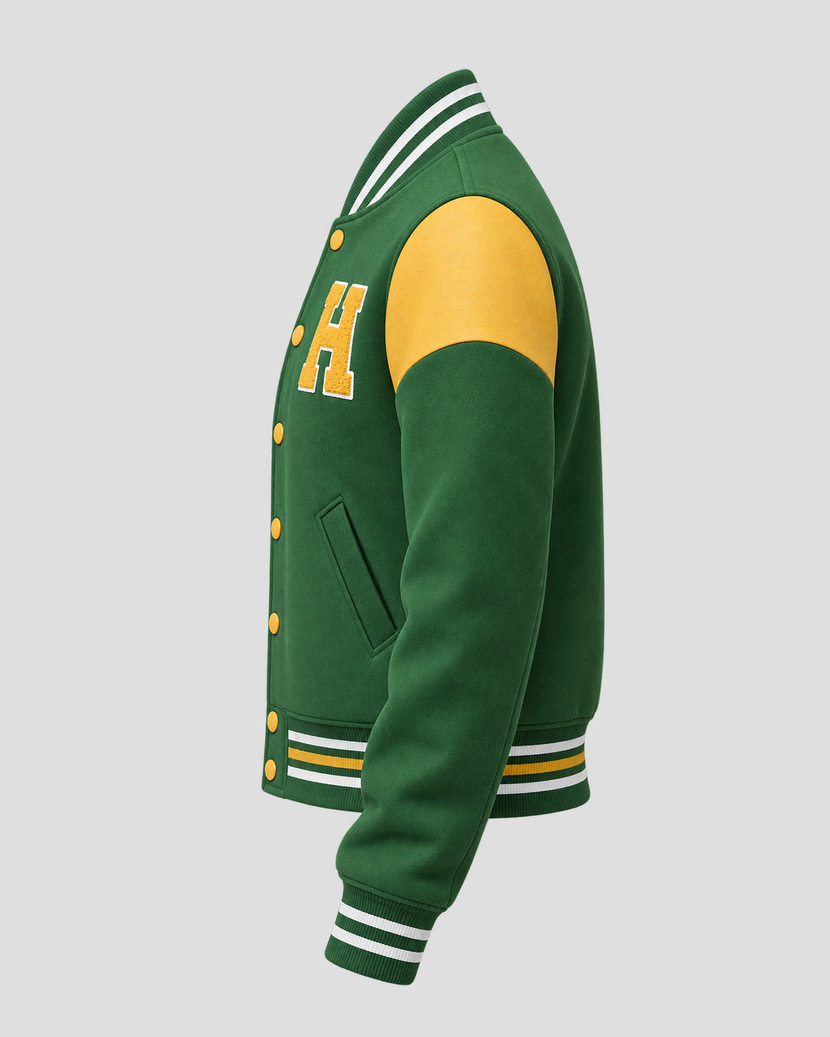 Lynda van der Klok Halloween Green Varsity Bomber Jacket