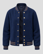 Margaret Qualley Love of Your Life Blue Varsity Jacket