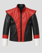 Nightcrawler Halloween Red and Black Leather Jacket