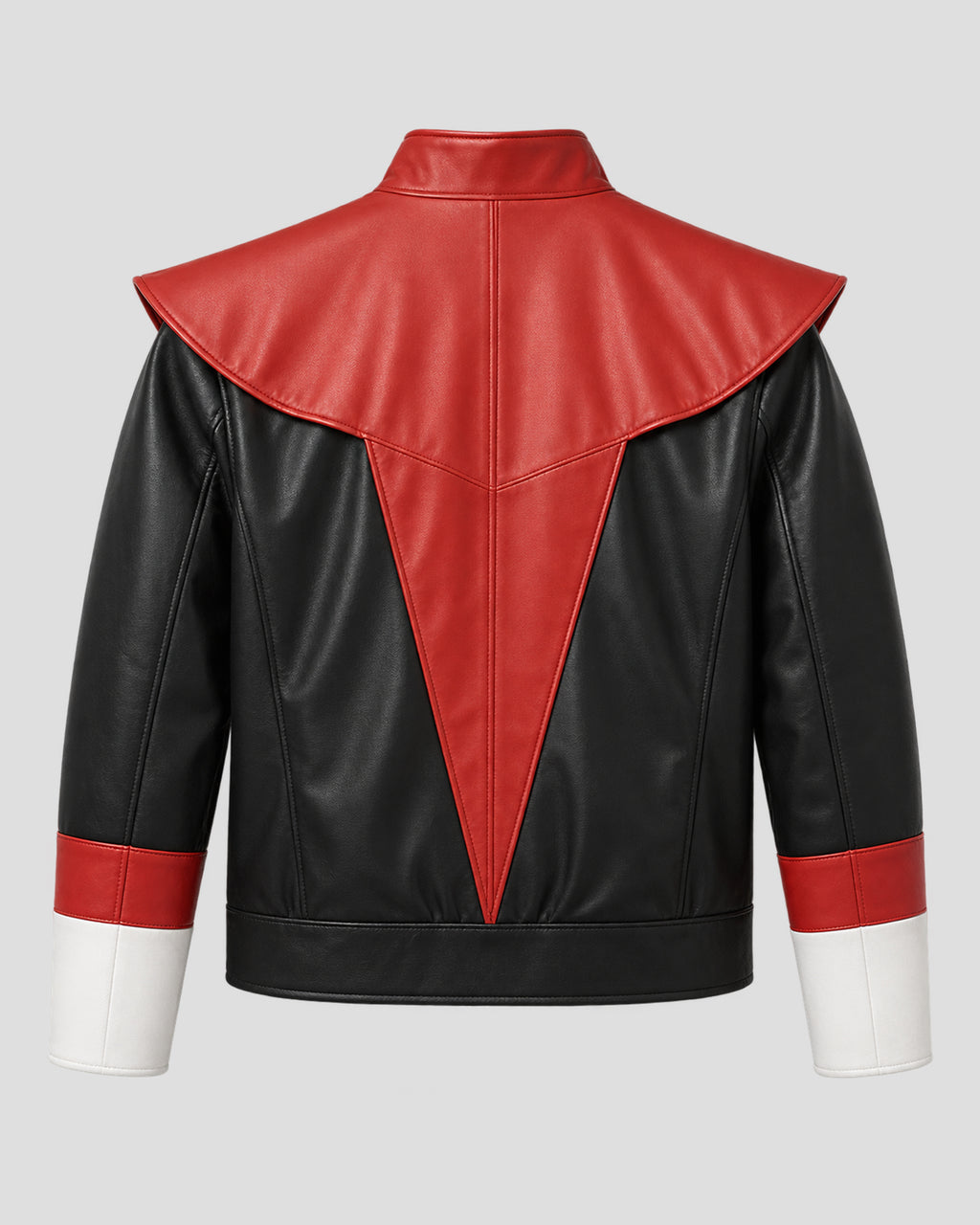 Nightcrawler Halloween Red and Black Leather Jacket