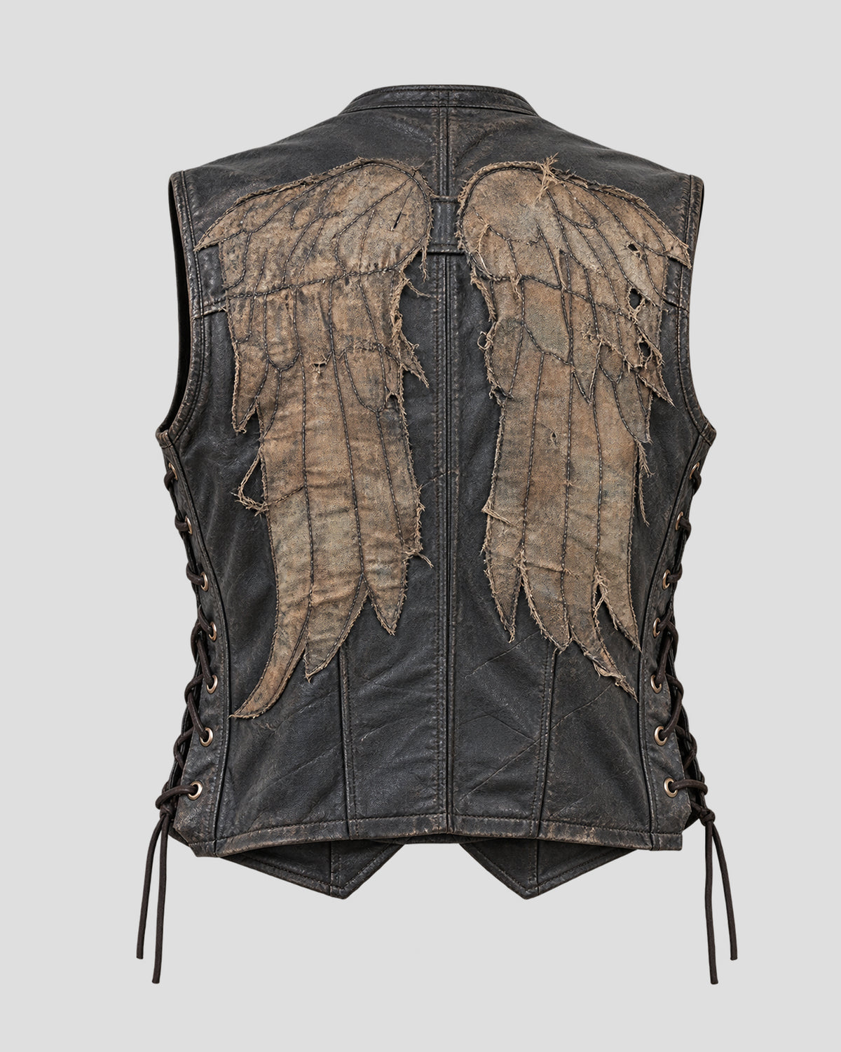 Norman Reedus The Walking Dead Black Leather Vest