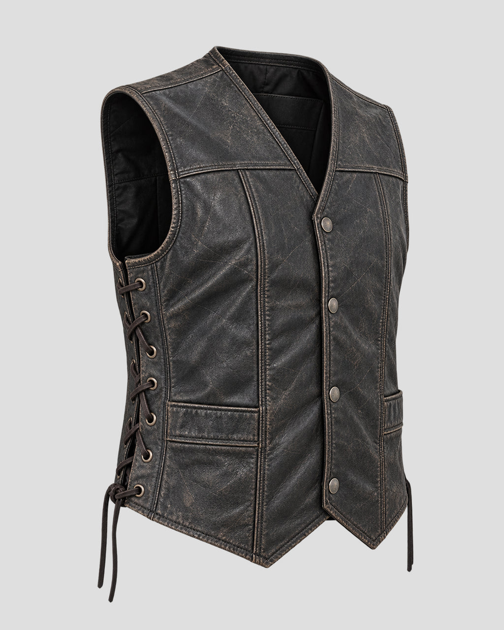 Norman Reedus The Walking Dead Black Leather Vest