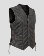 Norman Reedus The Walking Dead Black Leather Vest
