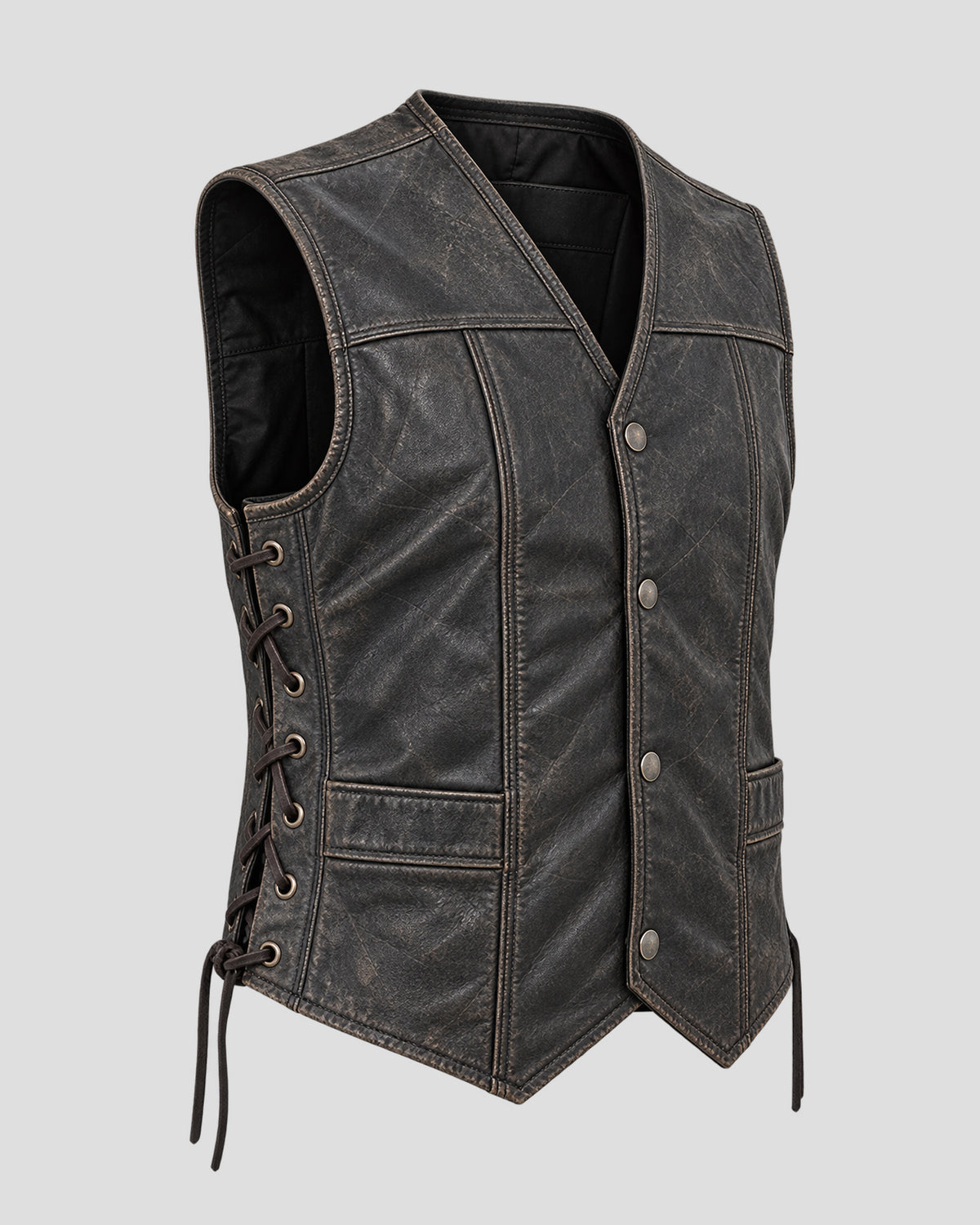 Norman Reedus The Walking Dead Black Leather Vest