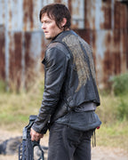 Norman Reedus The Walking Dead Black Leather Vest