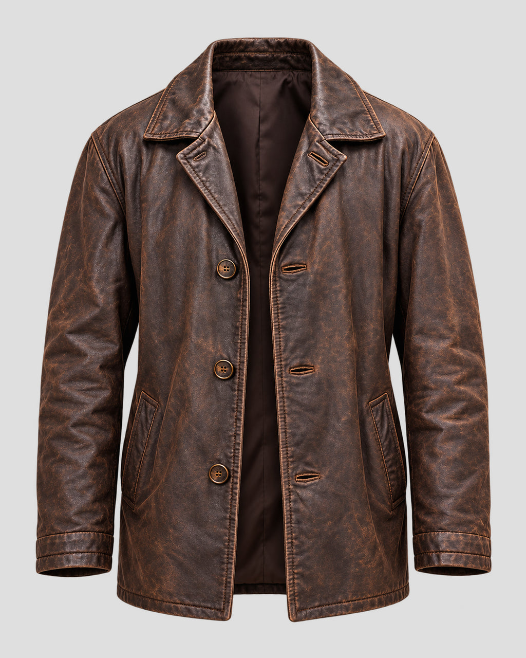 Paul Kaye Small Prophets Brown Leather Jacket