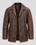 Paul Kaye Small Prophets Brown Leather Jacket
