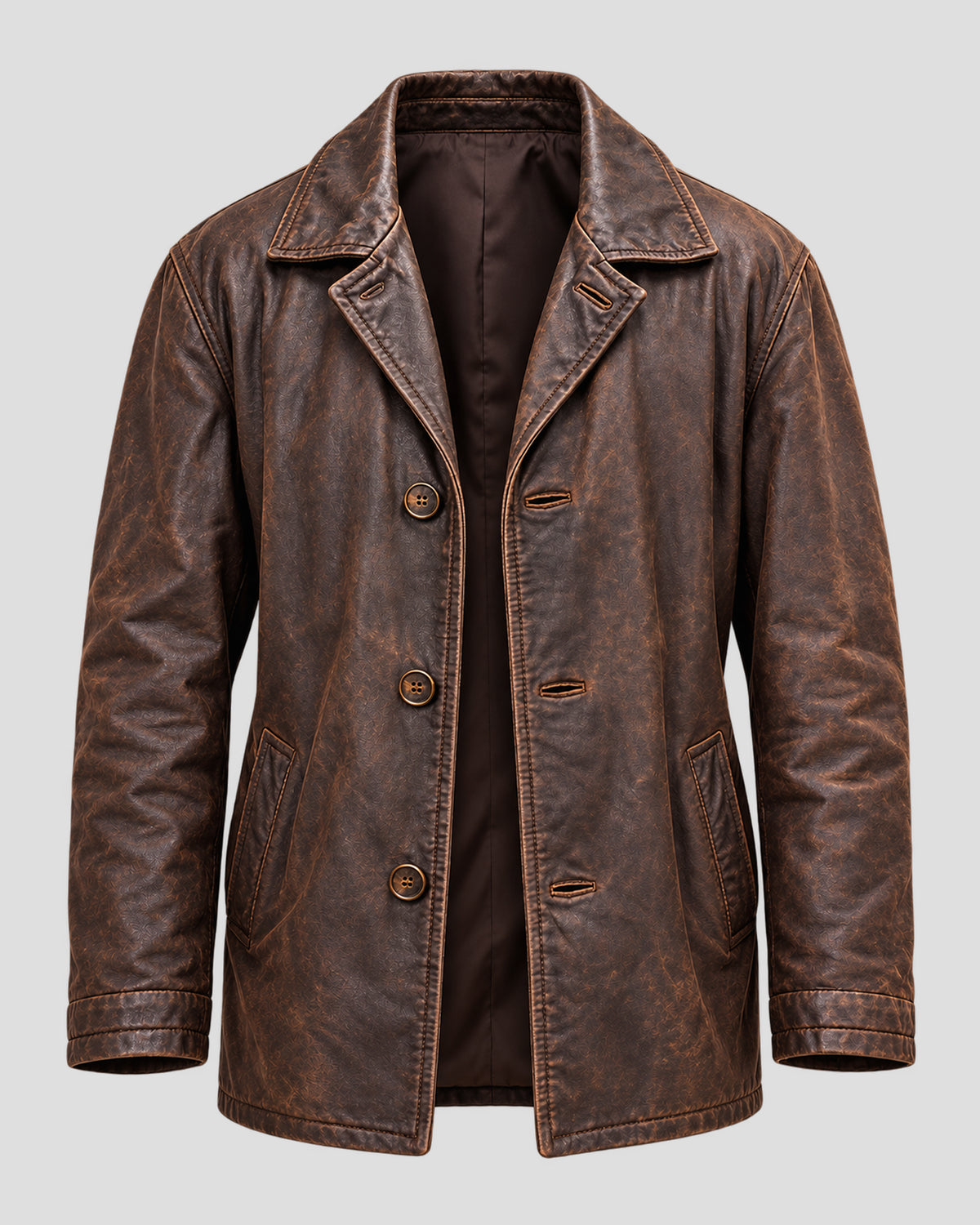 Paul Kaye Small Prophets Brown Leather Jacket
