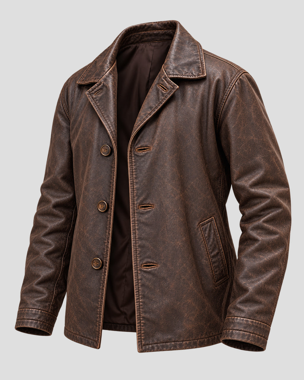 Paul Kaye Small Prophets Brown Leather Jacket