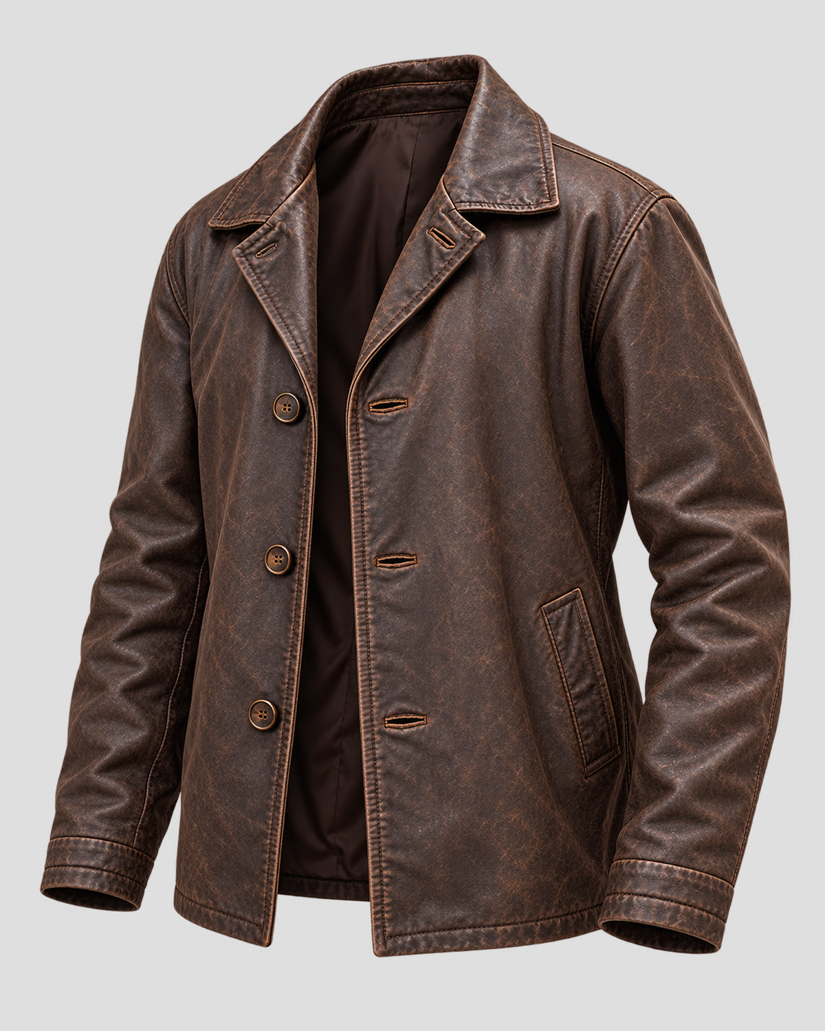 Paul Kaye Small Prophets Brown Leather Jacket