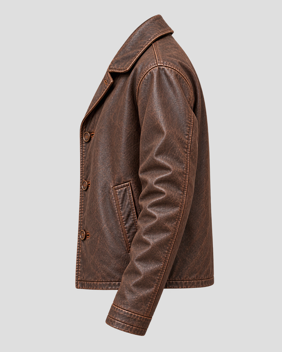 Paul Kaye Small Prophets Brown Leather Jacket