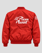 Pizza Planet Red Satin Bomber Jacket