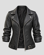 Rachel Calahan Halloween Black Biker Leather Jacket