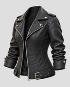 Rachel Calahan Halloween Black Biker Leather Jacket