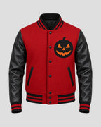 Red and Black Halloween Varsity Jacket