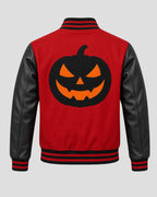 Red and Black Halloween Varsity Jacket